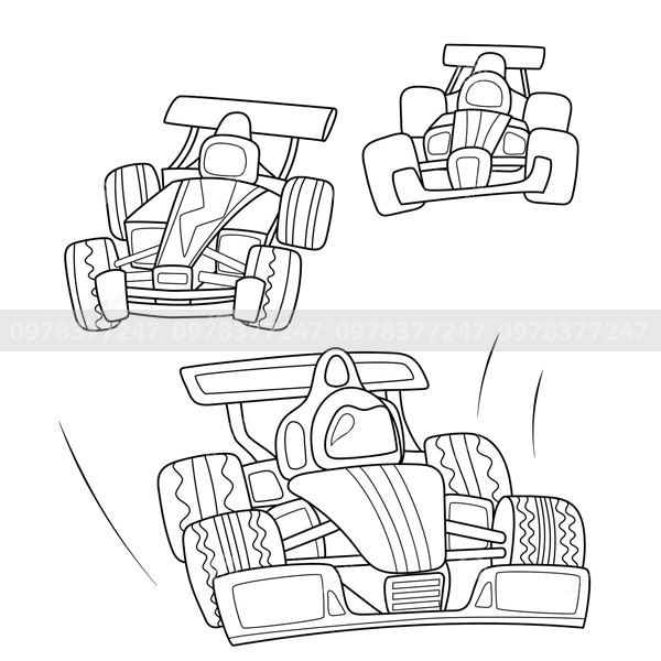 Game Tô màu xe đua  Racing Cars Coloring Book  Game Vui