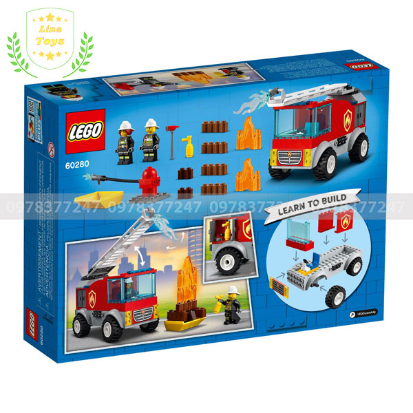 Lego City 60280 - Xe thang cứu hỏa