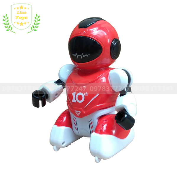 Robot điều khiển đá bóng màu đỏ