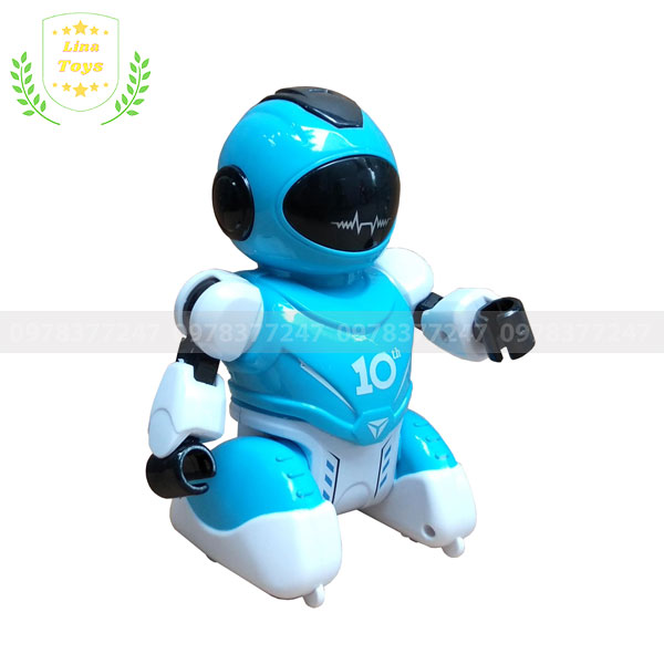 Robot điều khiển đá bóng màu xanh